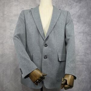Vintage Levis Action Suit Blazer Mens 42R Gray Two Button Sta-Prest Jacket 70s
